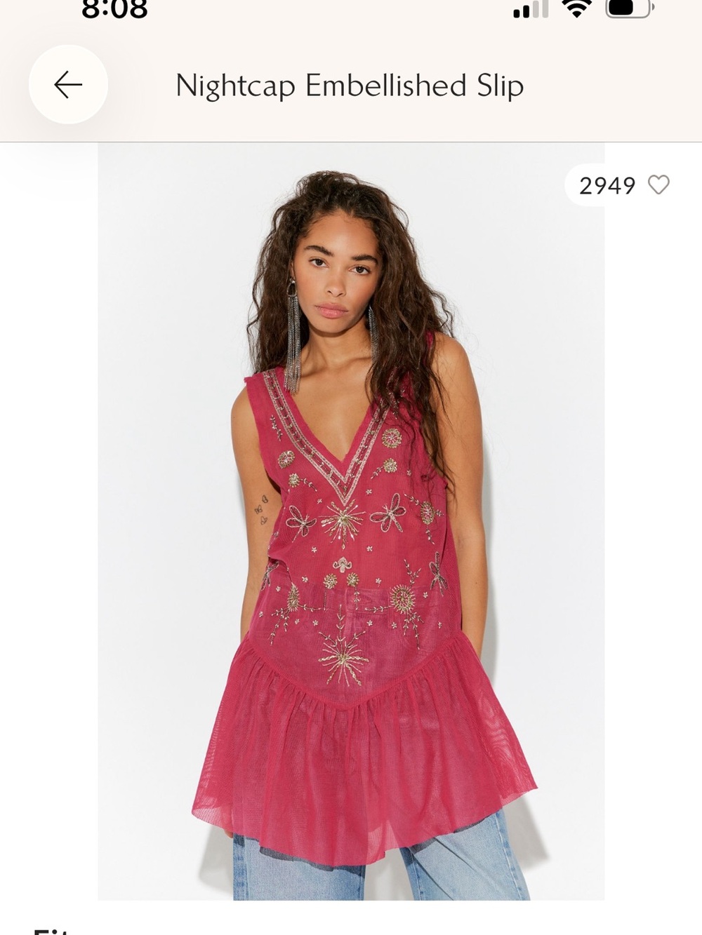 Free People Nightcap Flirty Red tunic dress!! New, never worn